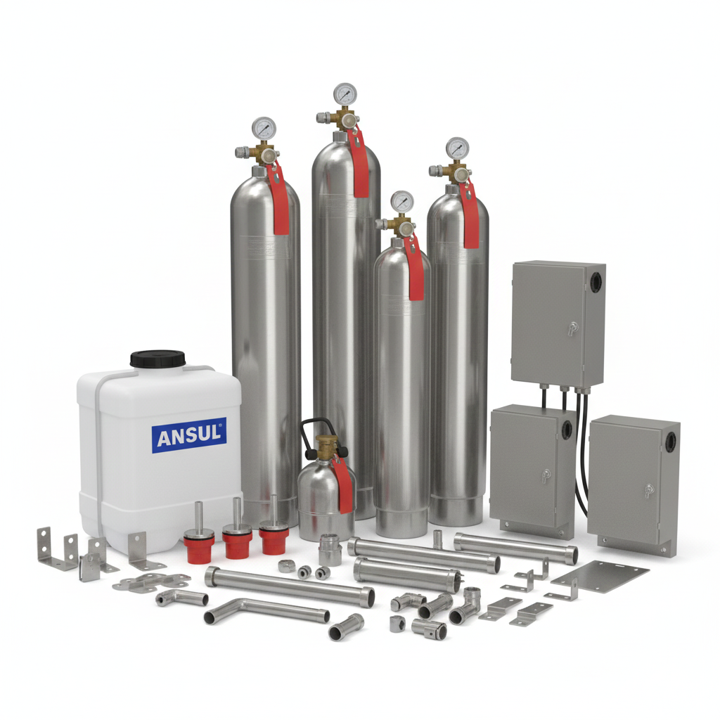 Stainless Steel Hood ANSUL fire-suppression system