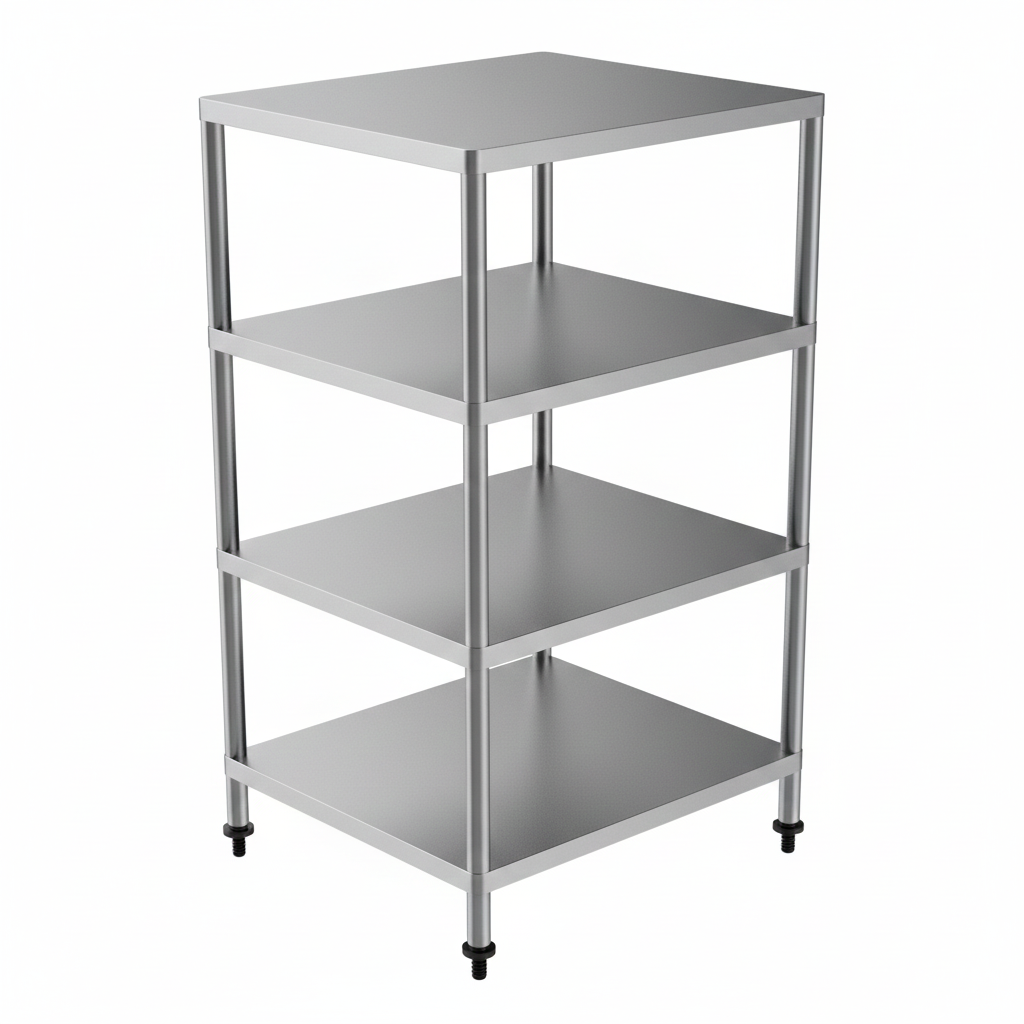 Stainless Steel Wire Shelving Unit 4 Layer