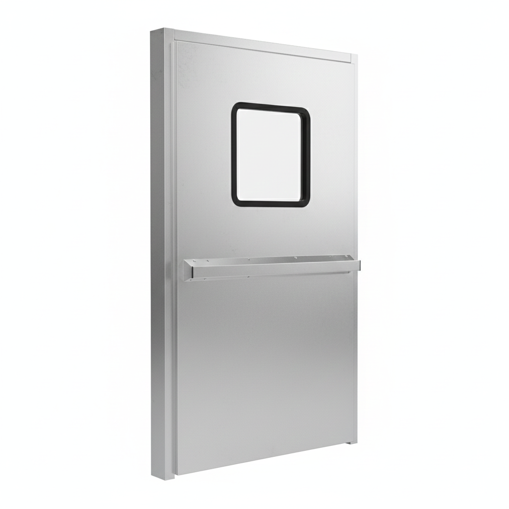 Stainless Steel Single Leaf Swing Door